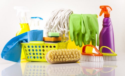 Carpet cleaning team sorting recyclable materials in Upper Walthamstow
